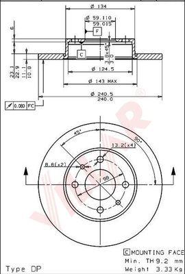 Villar 628.1731 - Brake Disc car-mod.net