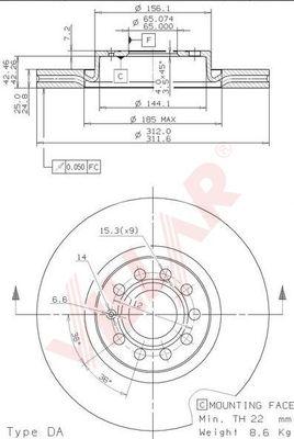 Villar 628.1778 - Brake Disc car-mod.net