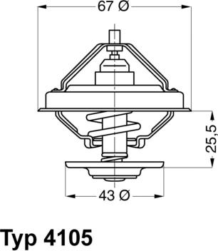WAHLER 410583D - Coolant thermostat / housing car-mod.net