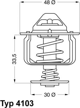 WAHLER 4103.82D - Coolant thermostat / housing car-mod.net