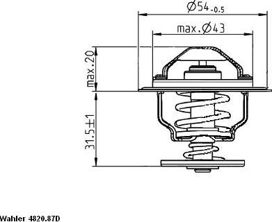 WAHLER 4820.87D - Coolant thermostat / housing car-mod.net