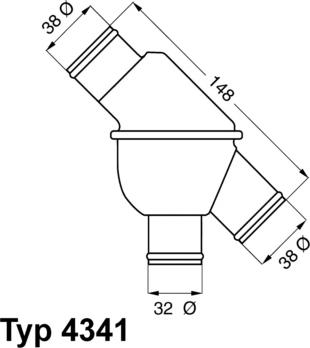 WAHLER 4341.80 - Coolant thermostat / housing car-mod.net