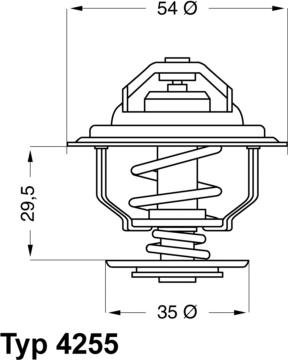 WAHLER 4255.87D - Coolant thermostat / housing car-mod.net