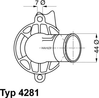 WAHLER 4281.87D - Coolant thermostat / housing car-mod.net