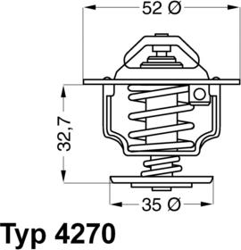 WAHLER 4270.88D - Coolant thermostat / housing car-mod.net