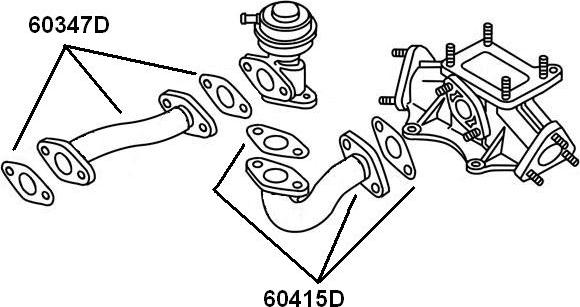 WAHLER 60347D - Pipe, EGR valve car-mod.net