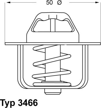 WAHLER 3466.89D - Coolant thermostat / housing car-mod.net