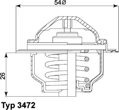 WAHLER 3472.87D - Coolant thermostat / housing car-mod.net