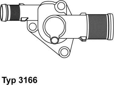 WAHLER 3166.89D - Coolant thermostat / housing car-mod.net