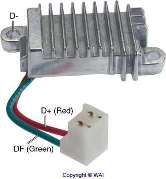 WAI IX108 - Voltage regulator, alternator car-mod.net