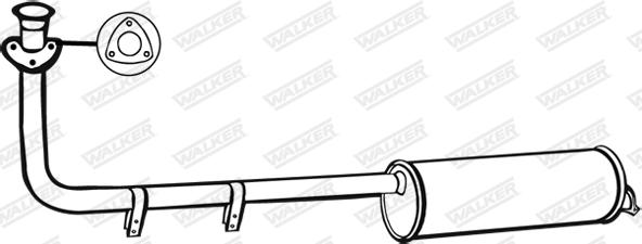Walker 08141 - Middle Silencer car-mod.net
