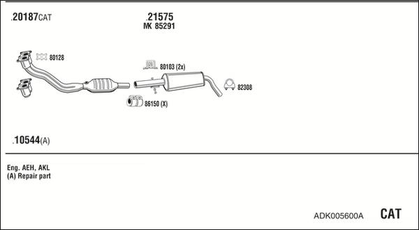 Walker ADK005600A - Exhaust System car-mod.net