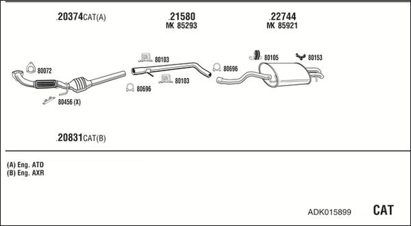 Walker ADK015899 - Exhaust System car-mod.net