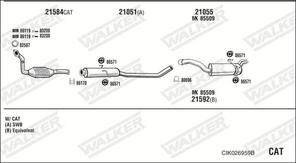 Walker CIK026959B - Exhaust System car-mod.net