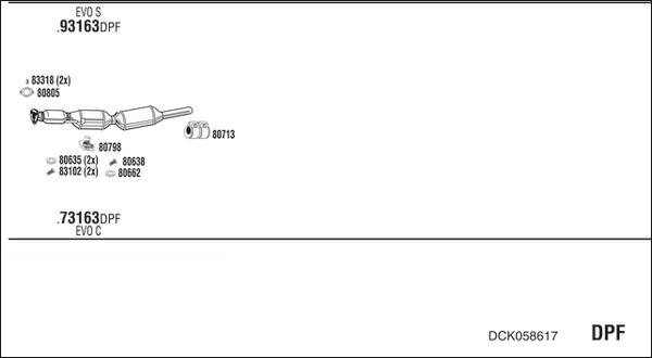 Walker DCK058617 - Exhaust System car-mod.net