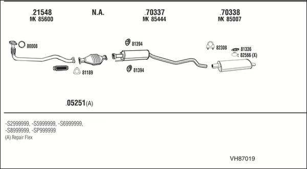 Walker VH87019 - Exhaust System car-mod.net
