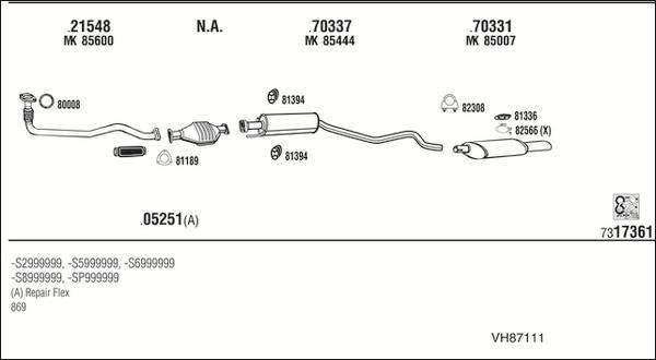 Walker VH87111 - Exhaust System car-mod.net