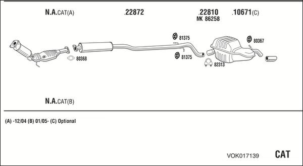 Walker VOK017139 - Exhaust System car-mod.net