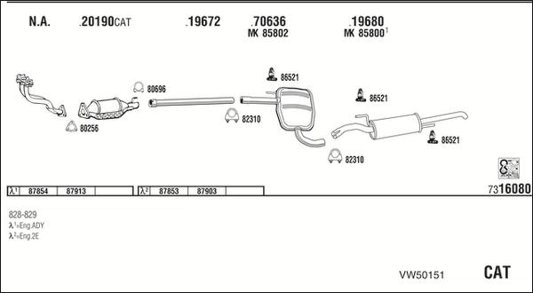 Walker VW50151 - Exhaust System car-mod.net
