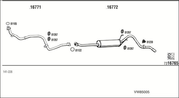 Walker VW85005 - Exhaust System car-mod.net