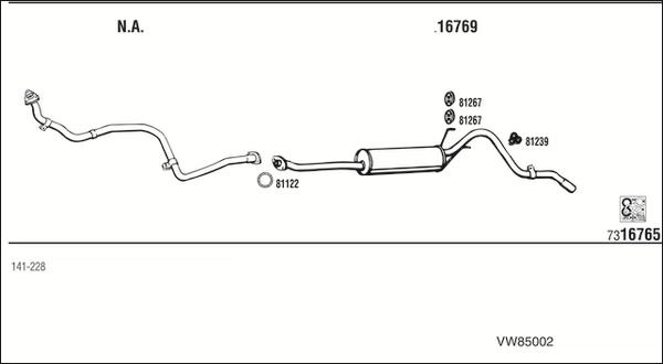 Walker VW85002 - Exhaust System car-mod.net