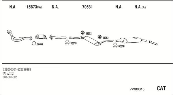 Walker VW80315 - Exhaust System car-mod.net