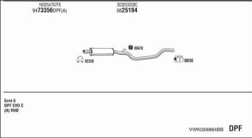 Walker VWK056884BB - Exhaust System car-mod.net
