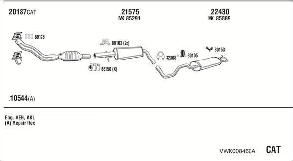 Walker VWK008460A - Exhaust System car-mod.net