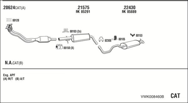 Walker VWK008460B - Exhaust System car-mod.net