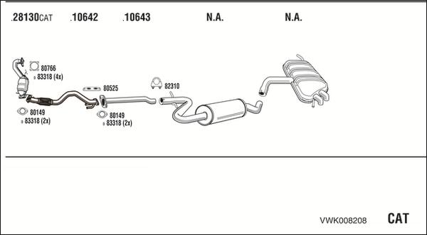 Walker VWK008208 - Exhaust System car-mod.net