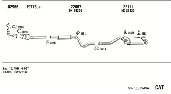 Walker VWK007940A - Exhaust System car-mod.net