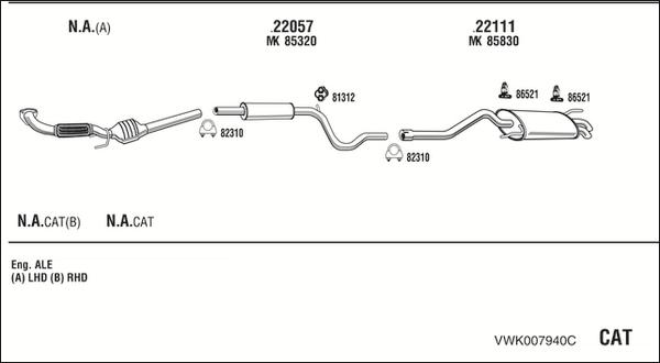 Walker VWK007940C - Exhaust System car-mod.net