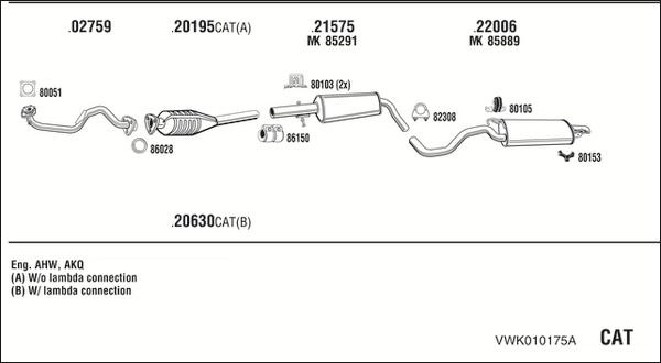 Walker VWK010175A - Exhaust System car-mod.net