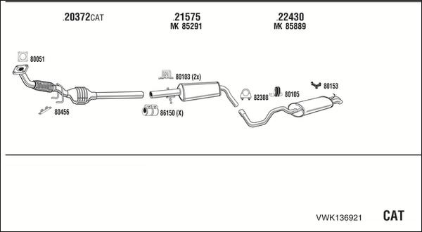 Walker VWK136921 - Exhaust System car-mod.net