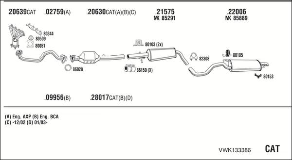 Walker VWK133386 - Exhaust System car-mod.net