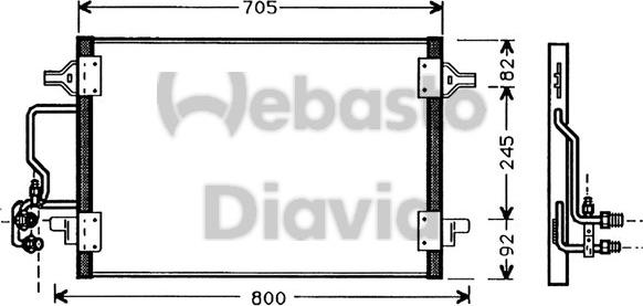 Webasto 82D0225145A - Condenser, air conditioning car-mod.net