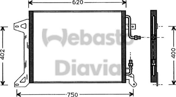 Webasto 82D0225294A - Condenser, air conditioning car-mod.net