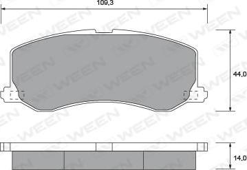 ADVICS H1N017Y - Brake Pad Set, disc brake car-mod.net