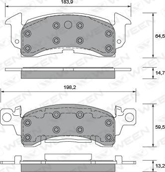 BENDIX S728A - Brake Pad Set, disc brake car-mod.net