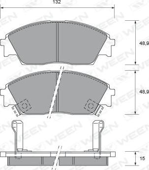 DACO Germany 322615 - Brake Pad Set, disc brake car-mod.net