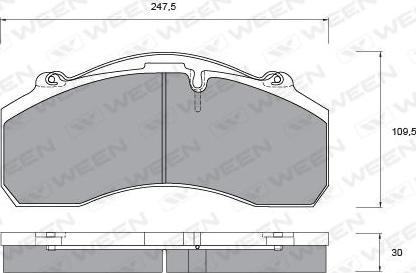 Ween 151-1054 - Brake Pad Set, disc brake car-mod.net