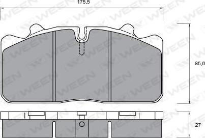 C.E.I. 584028000 - Brake Pad Set, disc brake car-mod.net