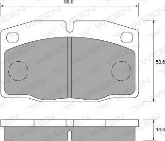 Ween 151-1001 - Brake Pad Set, disc brake car-mod.net