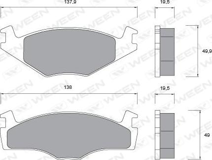 Ween 151-1011 - Brake Pad Set, disc brake car-mod.net
