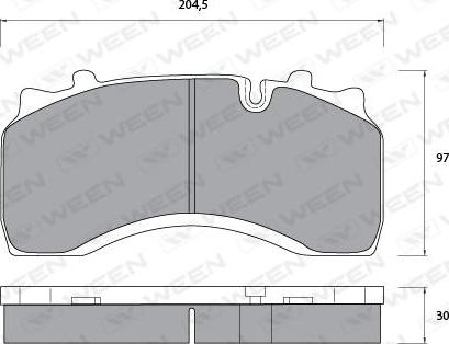 Ween 151-1073 - Brake Pad Set, disc brake car-mod.net