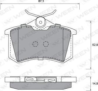 Ween 151-1197 - Brake Pad Set, disc brake car-mod.net