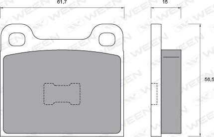 Ween 151-1100 - Brake Pad Set, disc brake car-mod.net