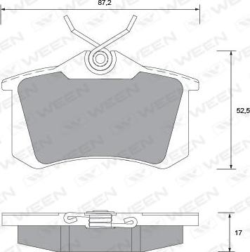 Ween 151-1136 - Brake Pad Set, disc brake car-mod.net