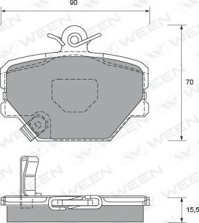 Ween 151-1818 - Brake Pad Set, disc brake car-mod.net