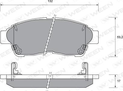 Ween 151-1385 - Brake Pad Set, disc brake car-mod.net